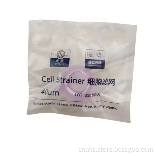 Single Pack of Sterile 40um Laboratory Cell Strainers for Scientific Disposables